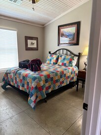 I’m a quilter, cute quilt on bed!