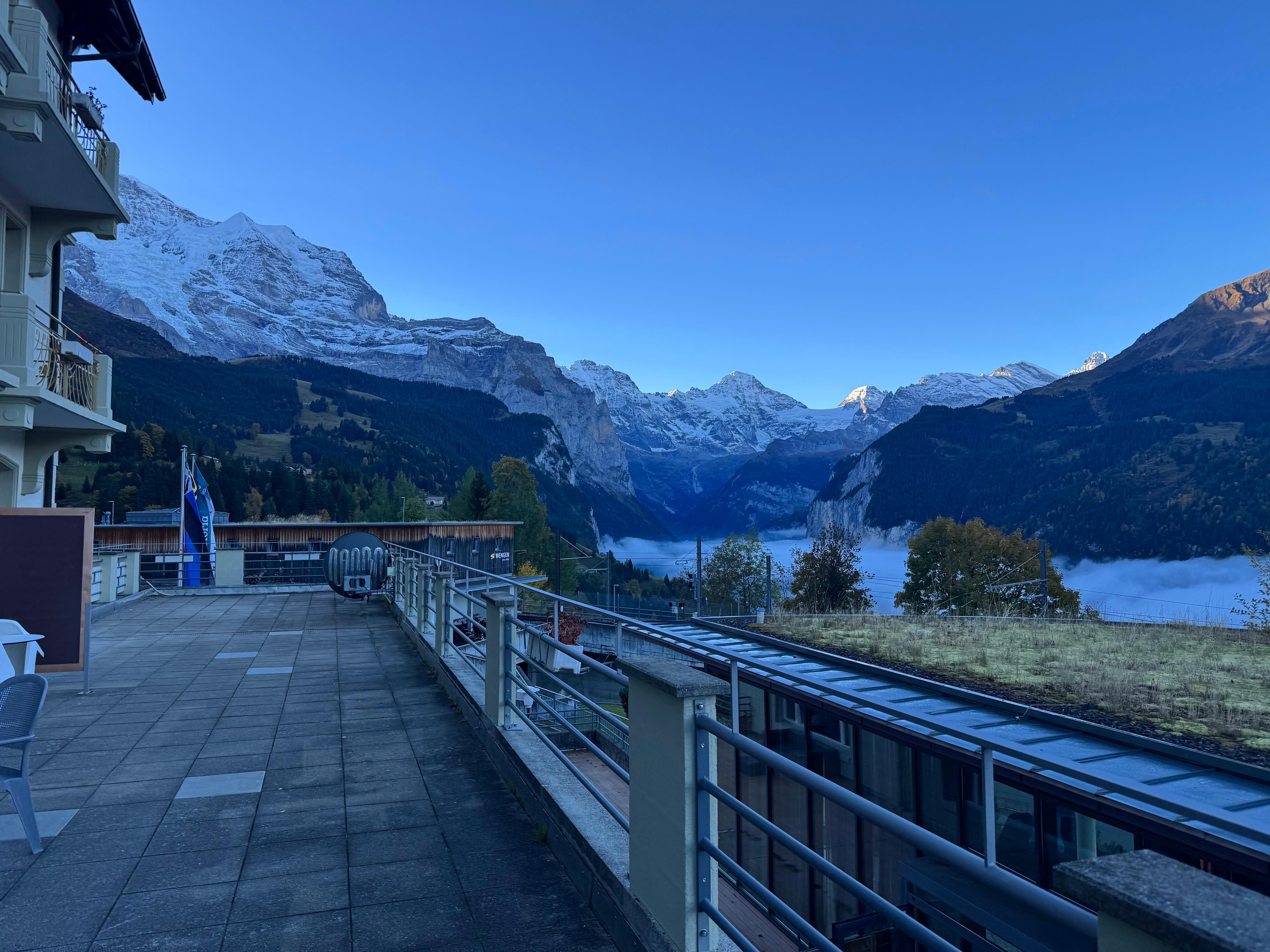 View from hotel balcony.