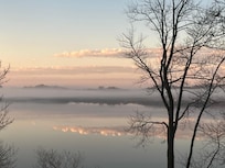 Early morning fog over the lake. Very cool!