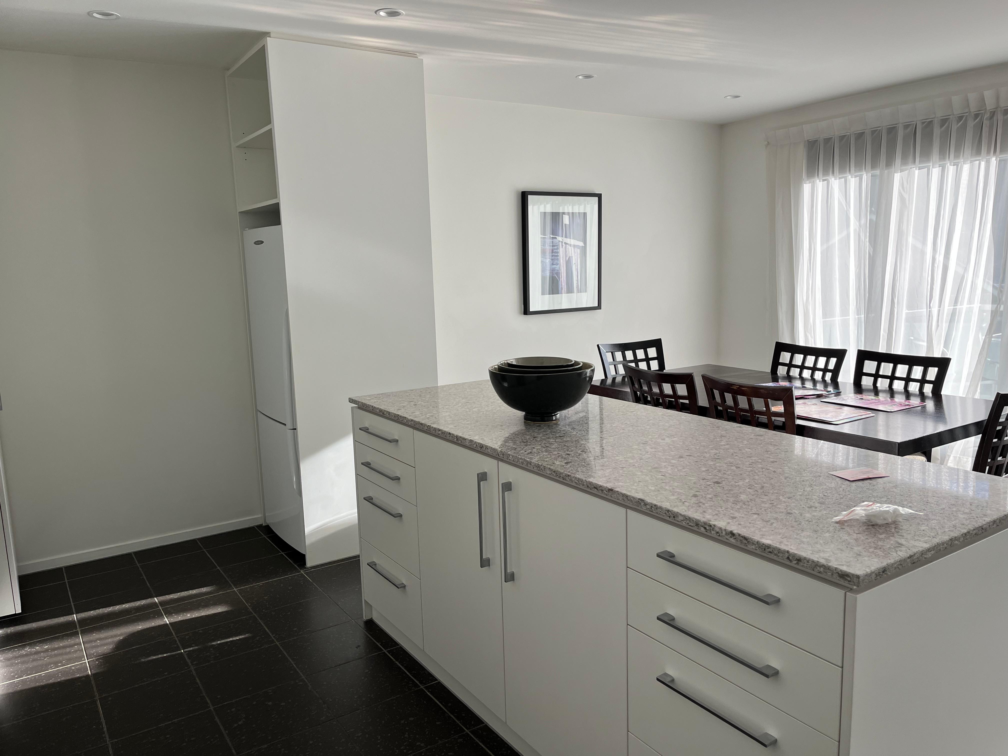 Spacious kitchen and dining area