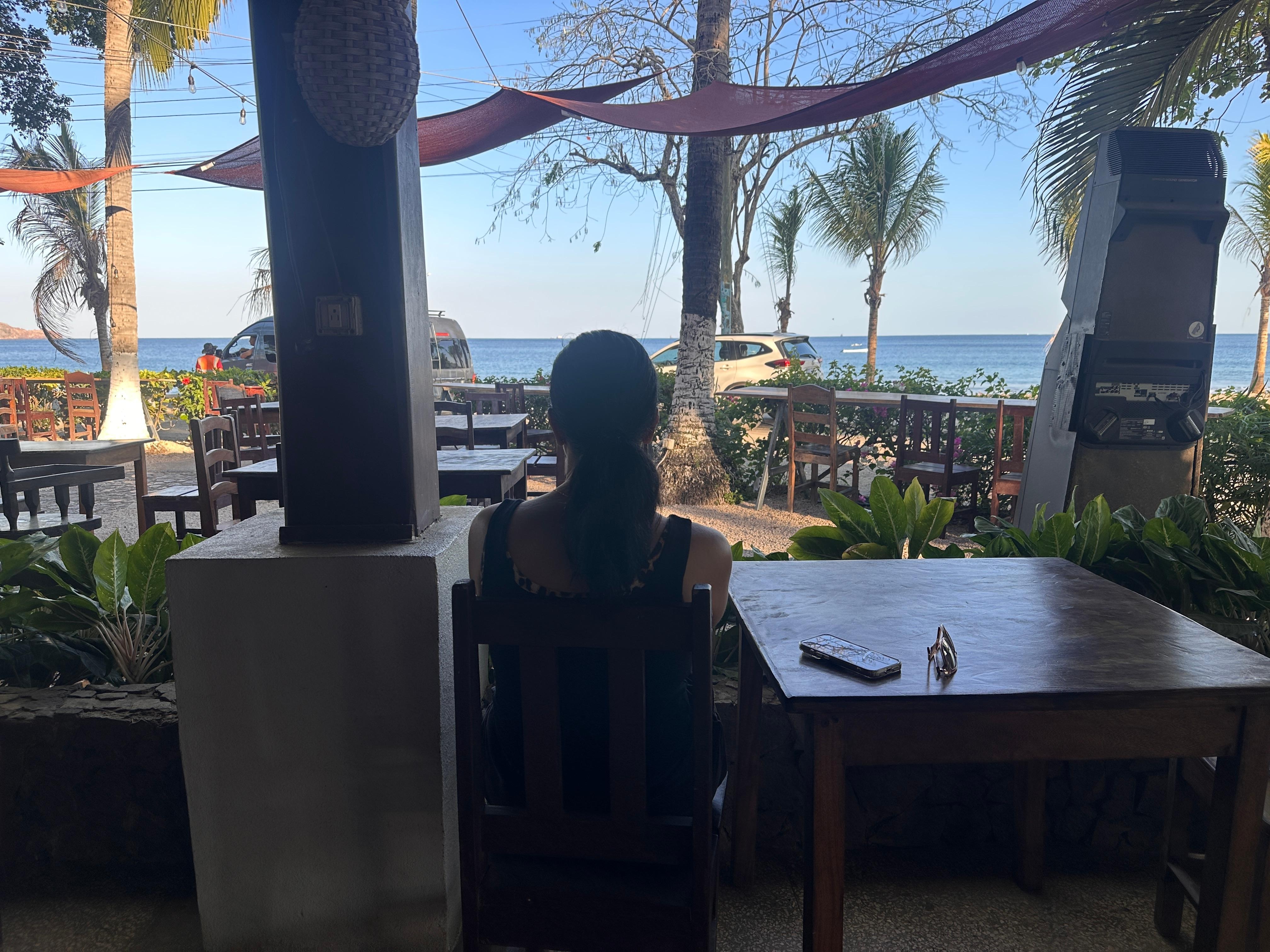 The ocean view from the hotel - perfect for a morning coffee