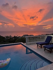 Incredible sunsets from the pool area