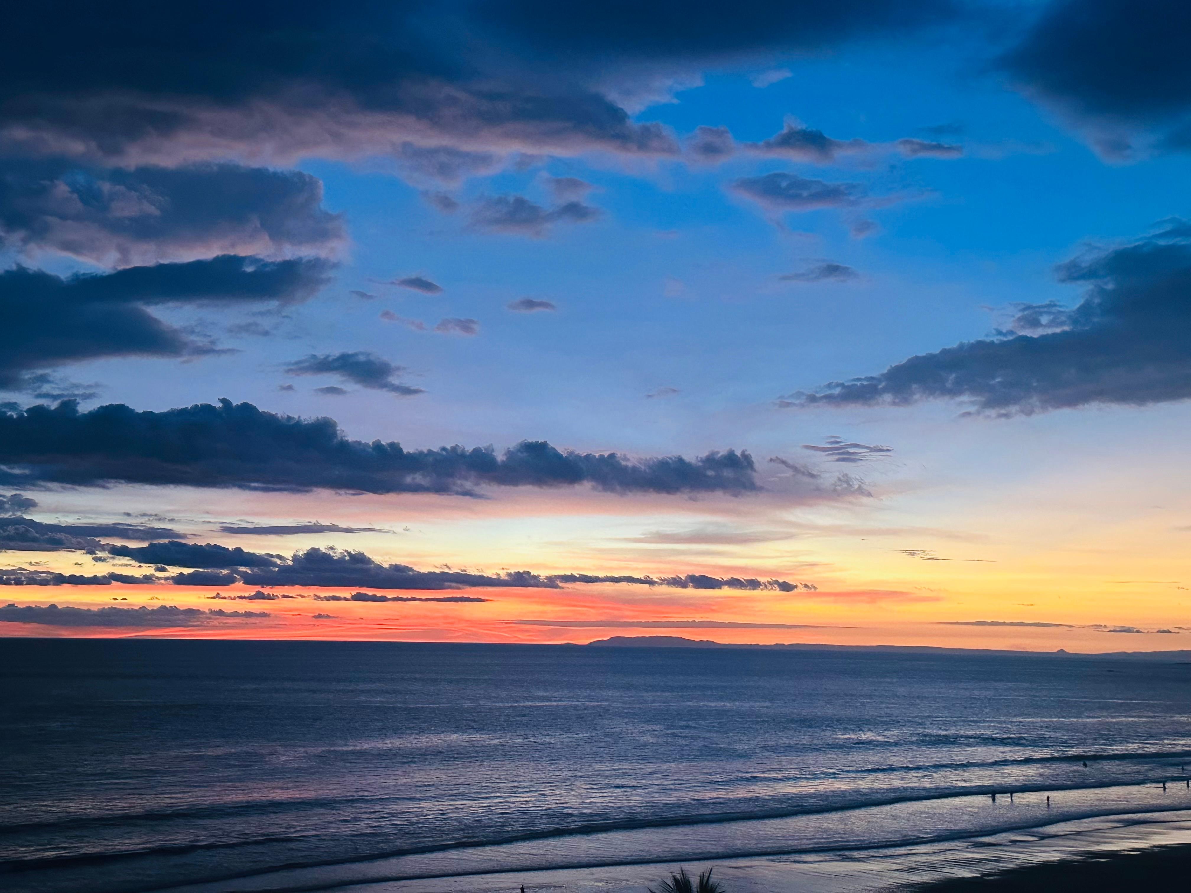 View from the balcony at sunset 