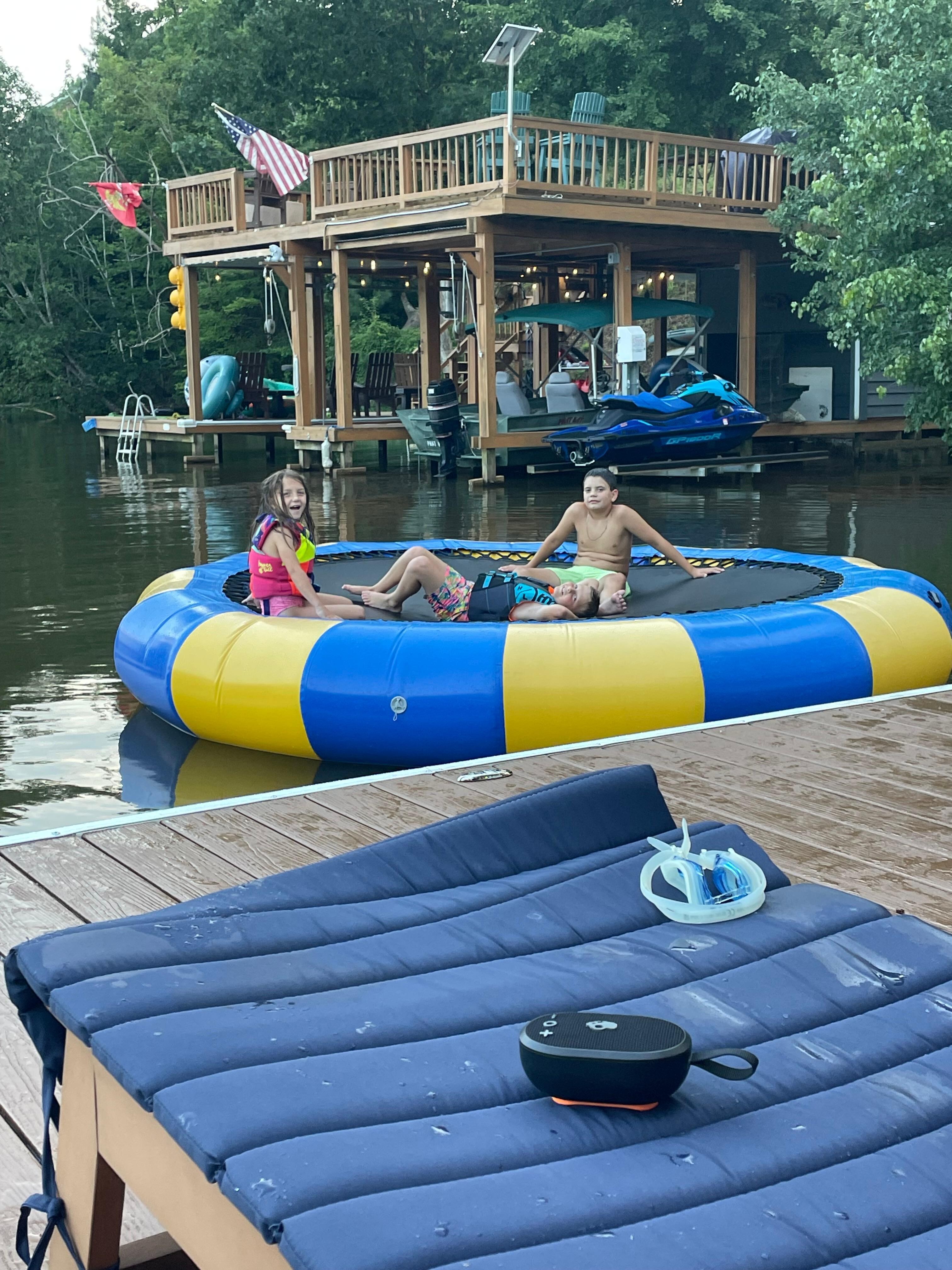 Kids enjoyed water trampoline!