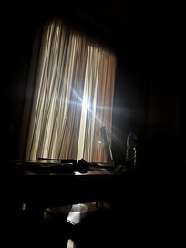 Bright all night at the living room where I was sleeping