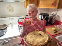 Apple pie made with fresh apples from the back yard