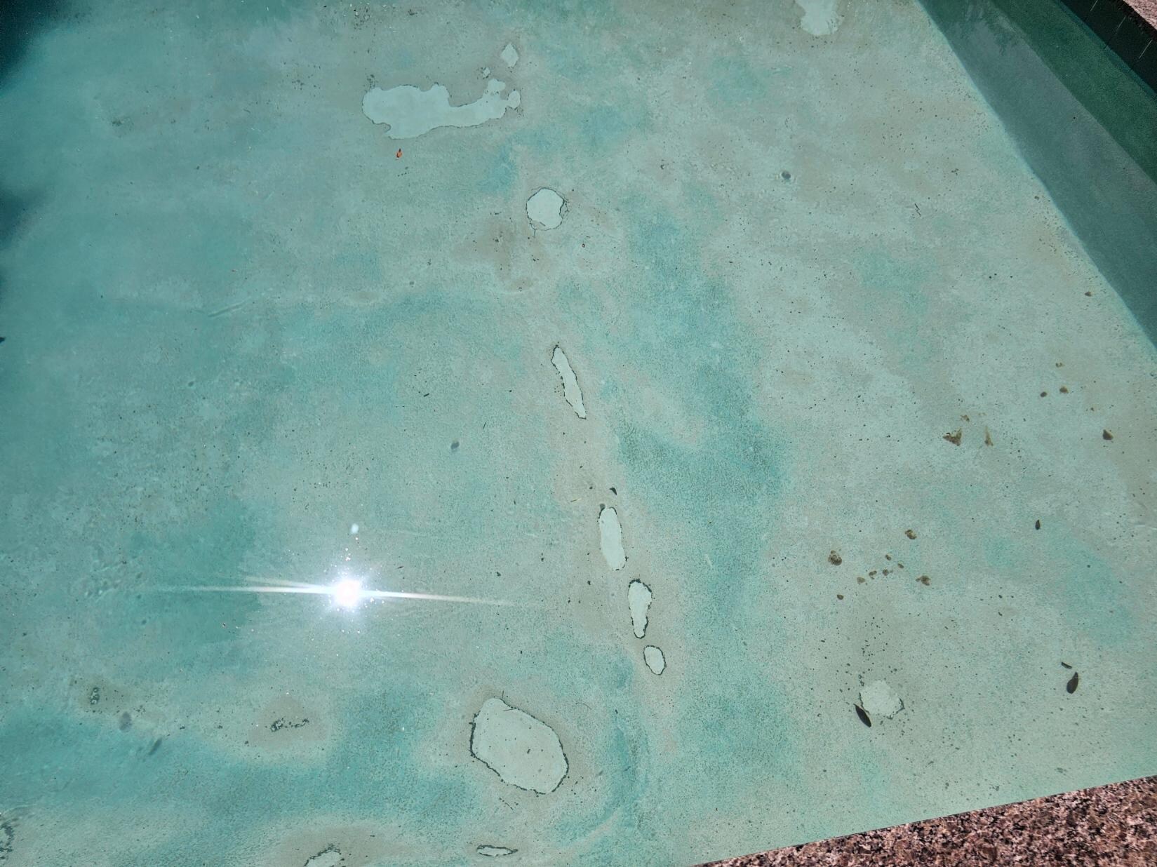 Deteriorated pool coating