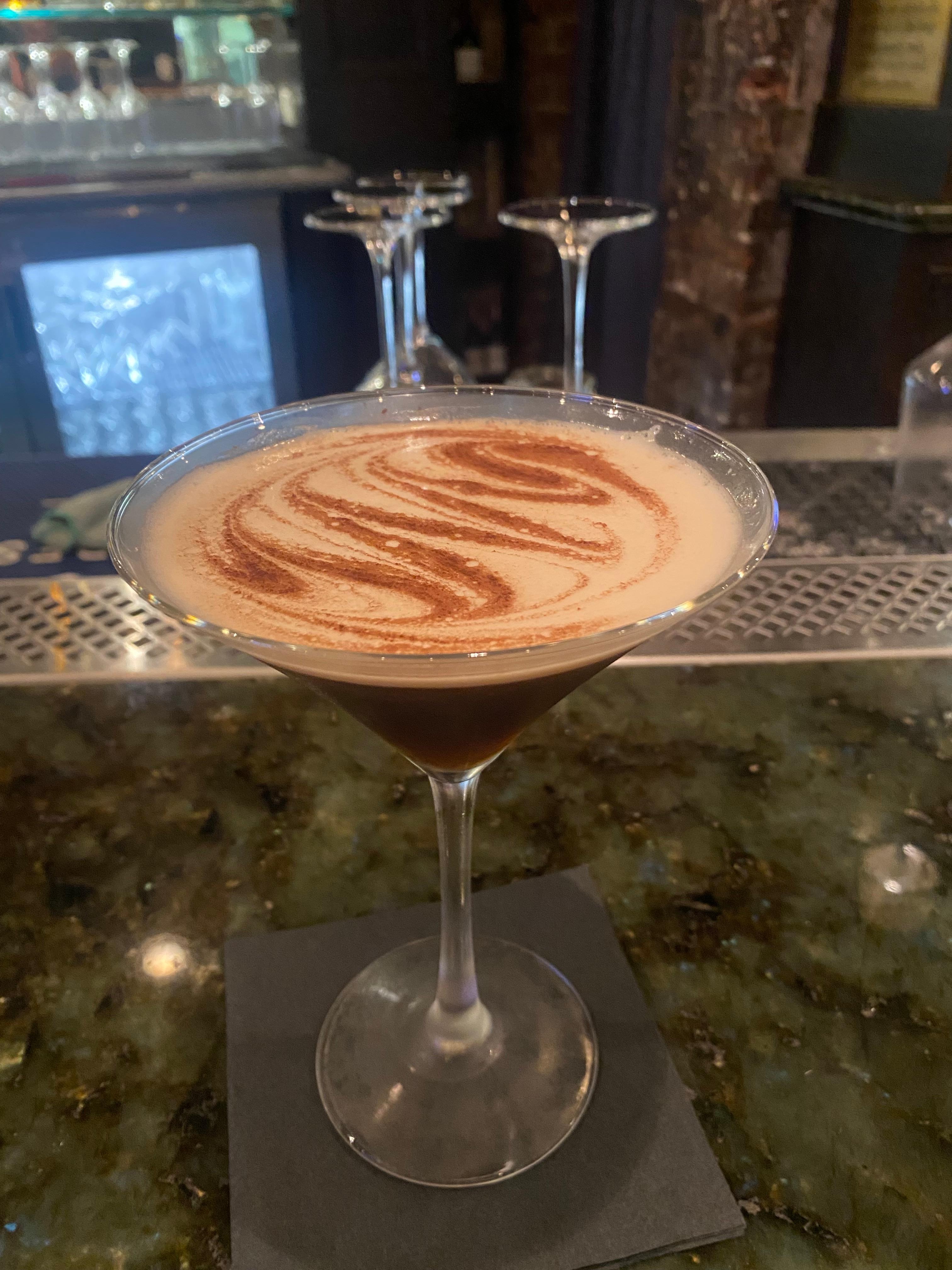 Expression martini at the bar in the hotel restaurant, The Grill.