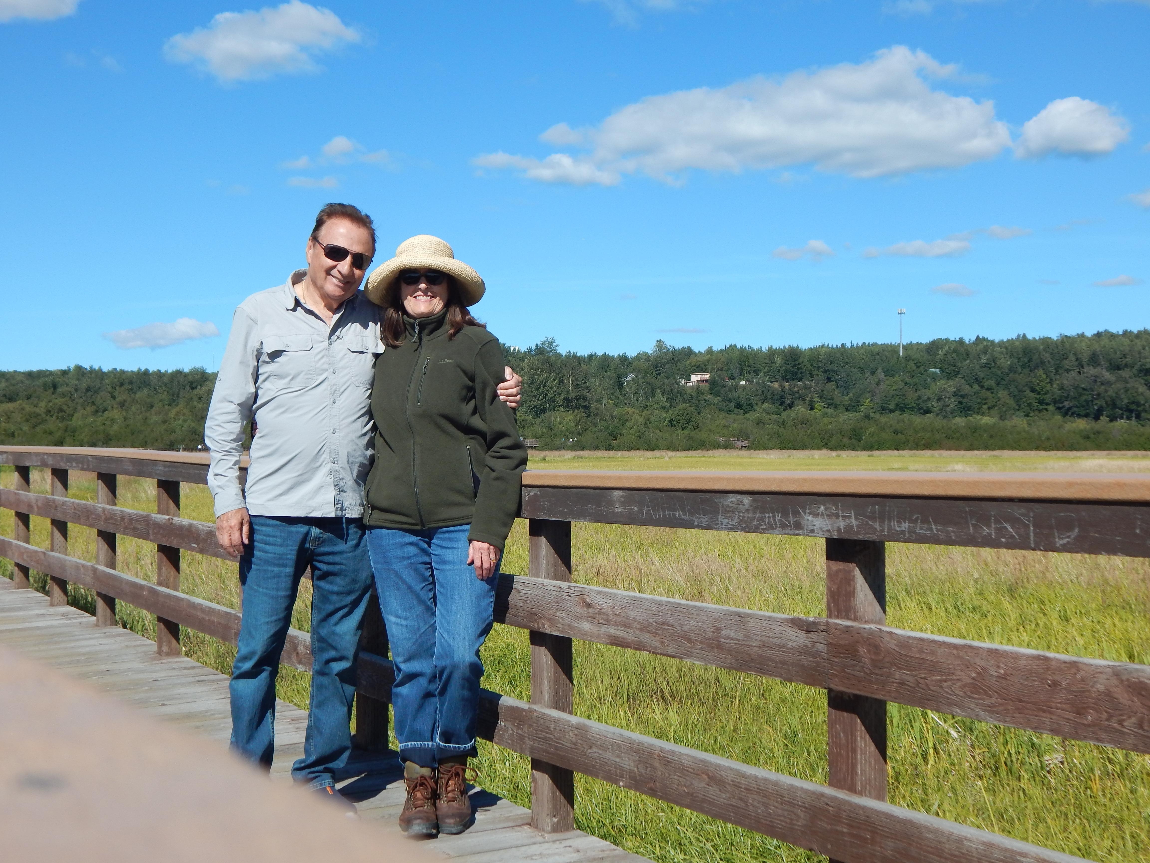 Strolling the boardwalk on Potters Marsh