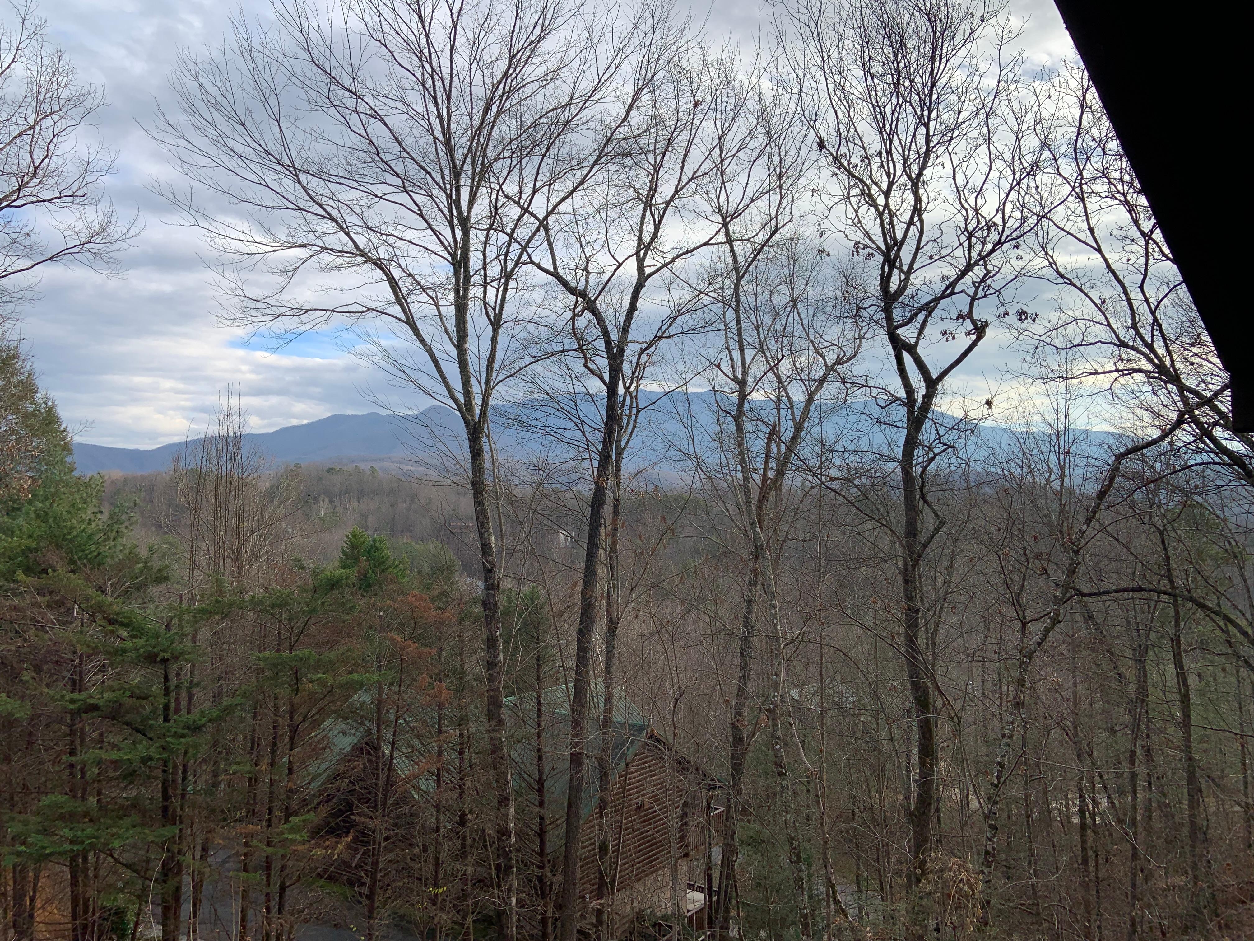 View off the balcony. 