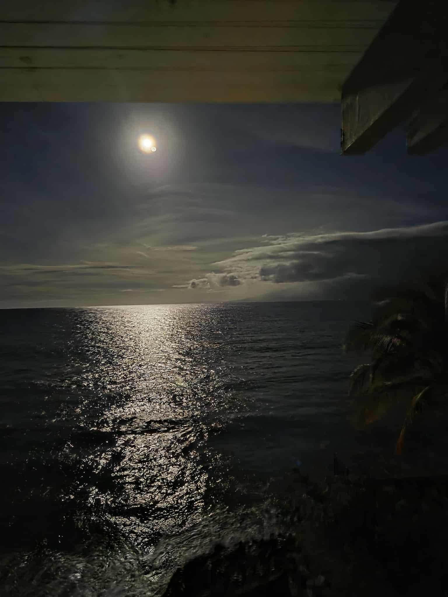 The full moon from our balcony 