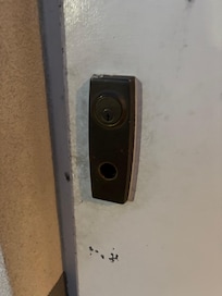 Bro key would not open this pad because it was inset into the wall and could not fit their doors broken