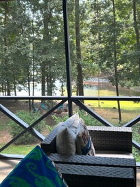 View from screened in porch off master bedroom.