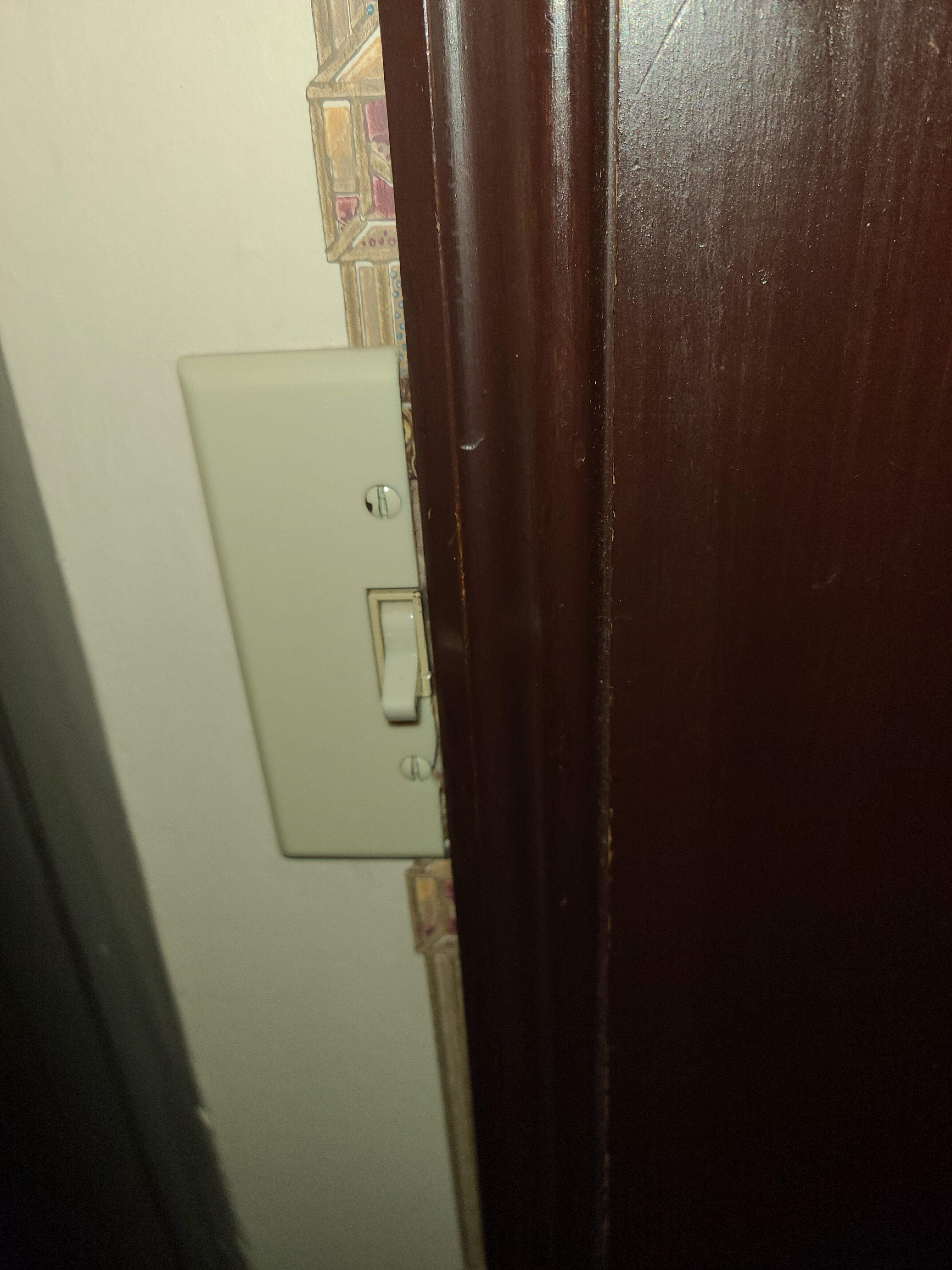 This was a light switch right near room door