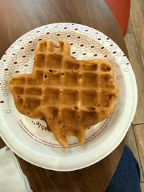 Texas shaped waffle was a hit!!