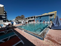 Sitting at the pool