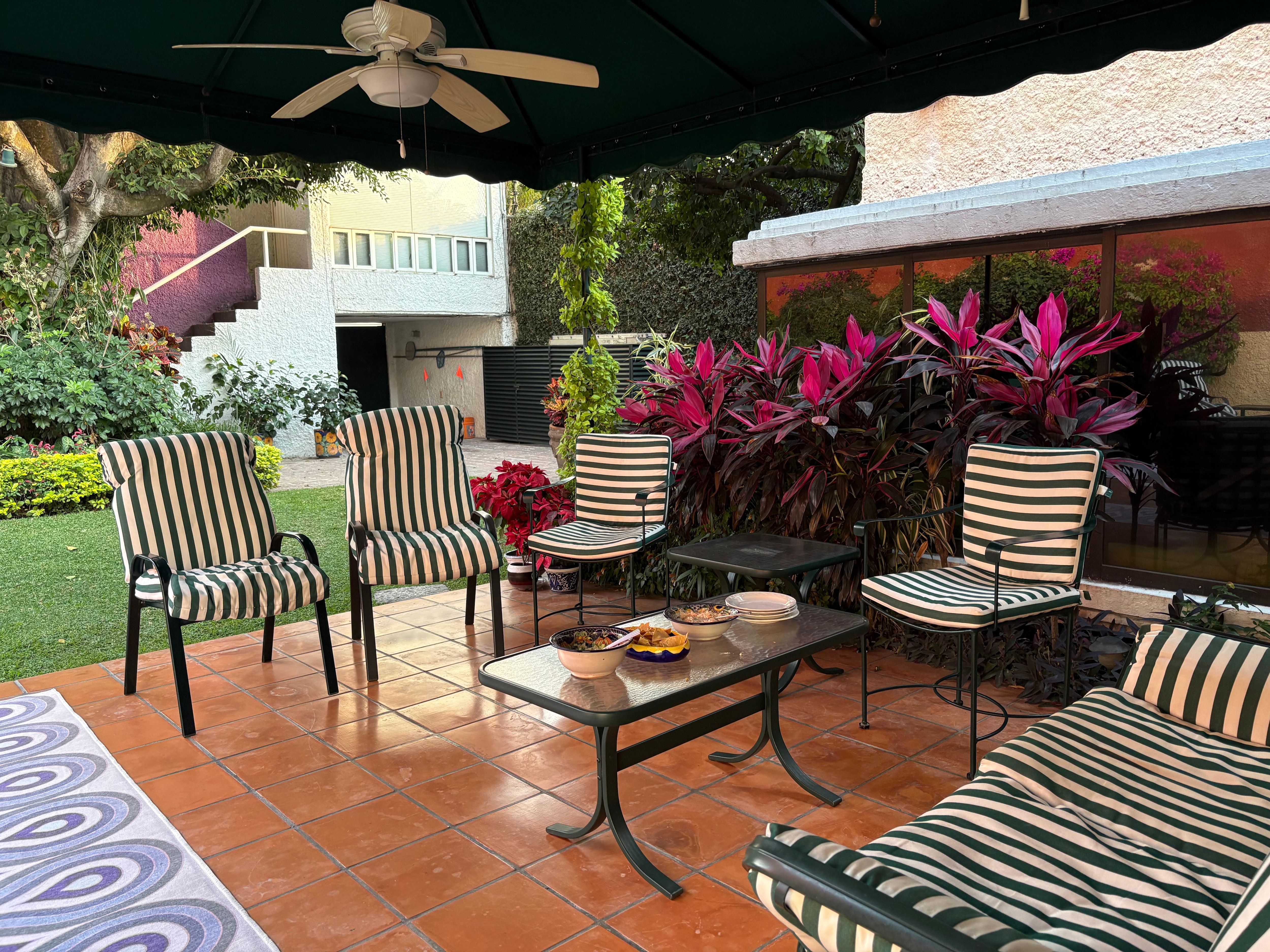 Comfortable and plentiful outdoor seating