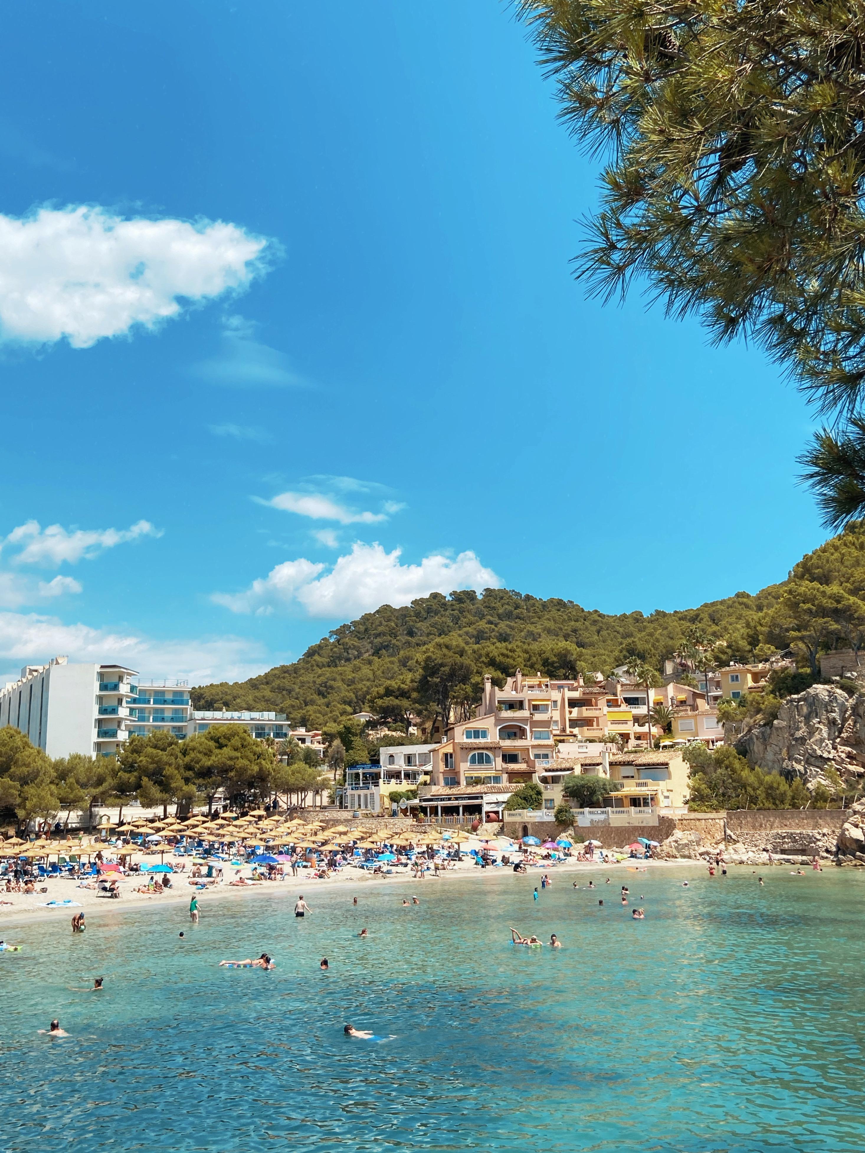 Beach in front of hotel.