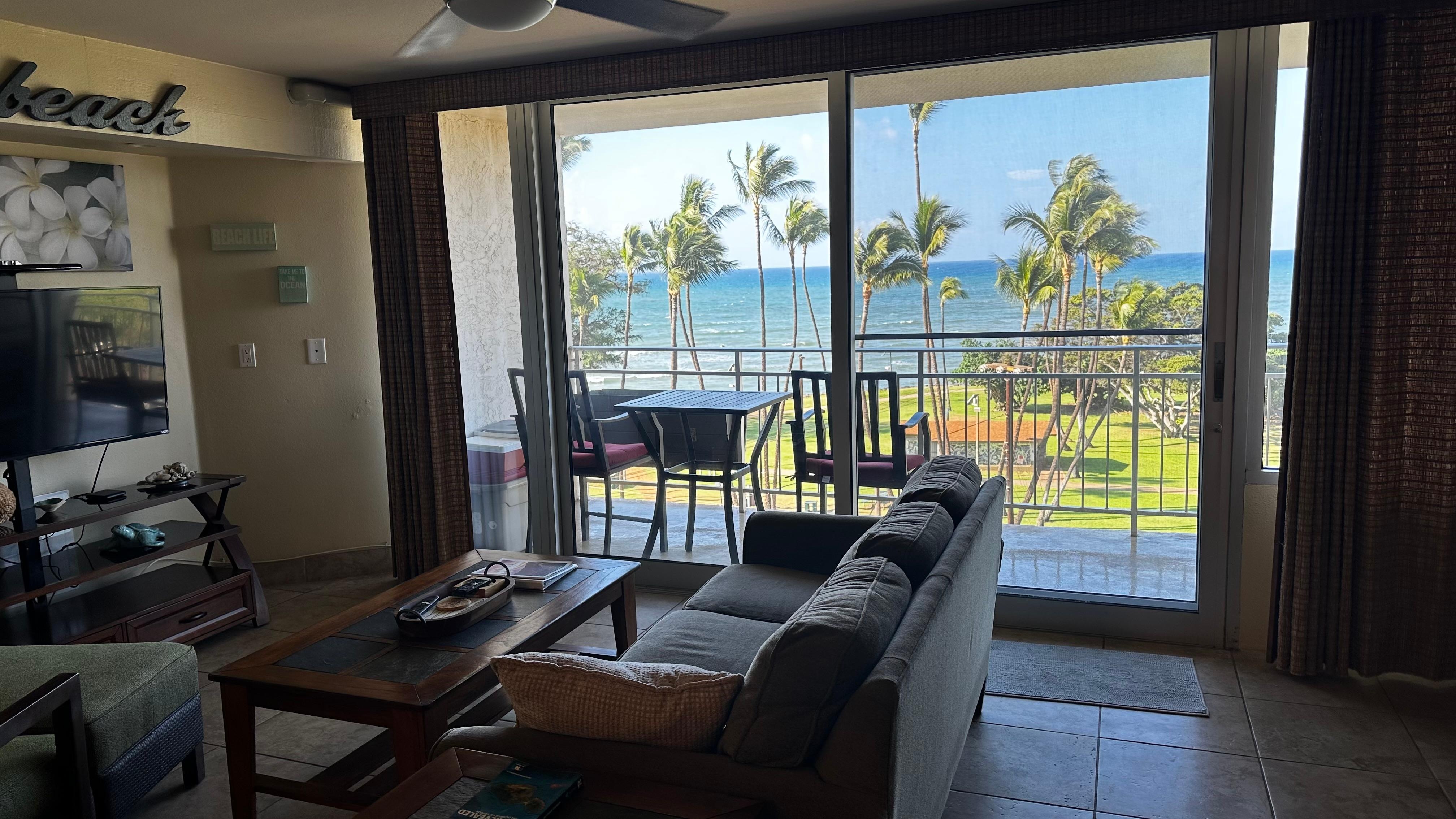 View of living room and lanai.