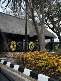 The entrance gate, where security is very tight and good.