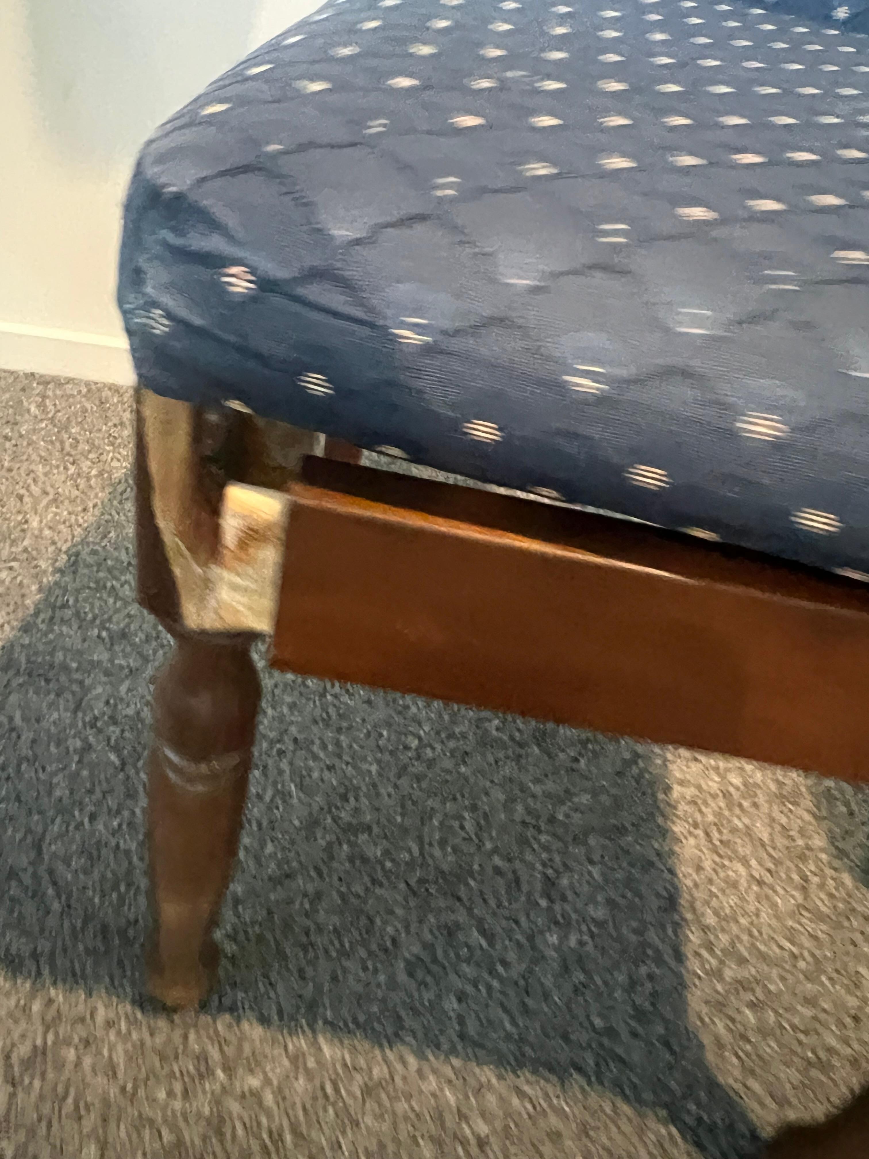This dining chair was pushing in it the table with the others, lucky no one hurt themselves by sitting on it. We found it when we moved the chairs to put something on the table. 