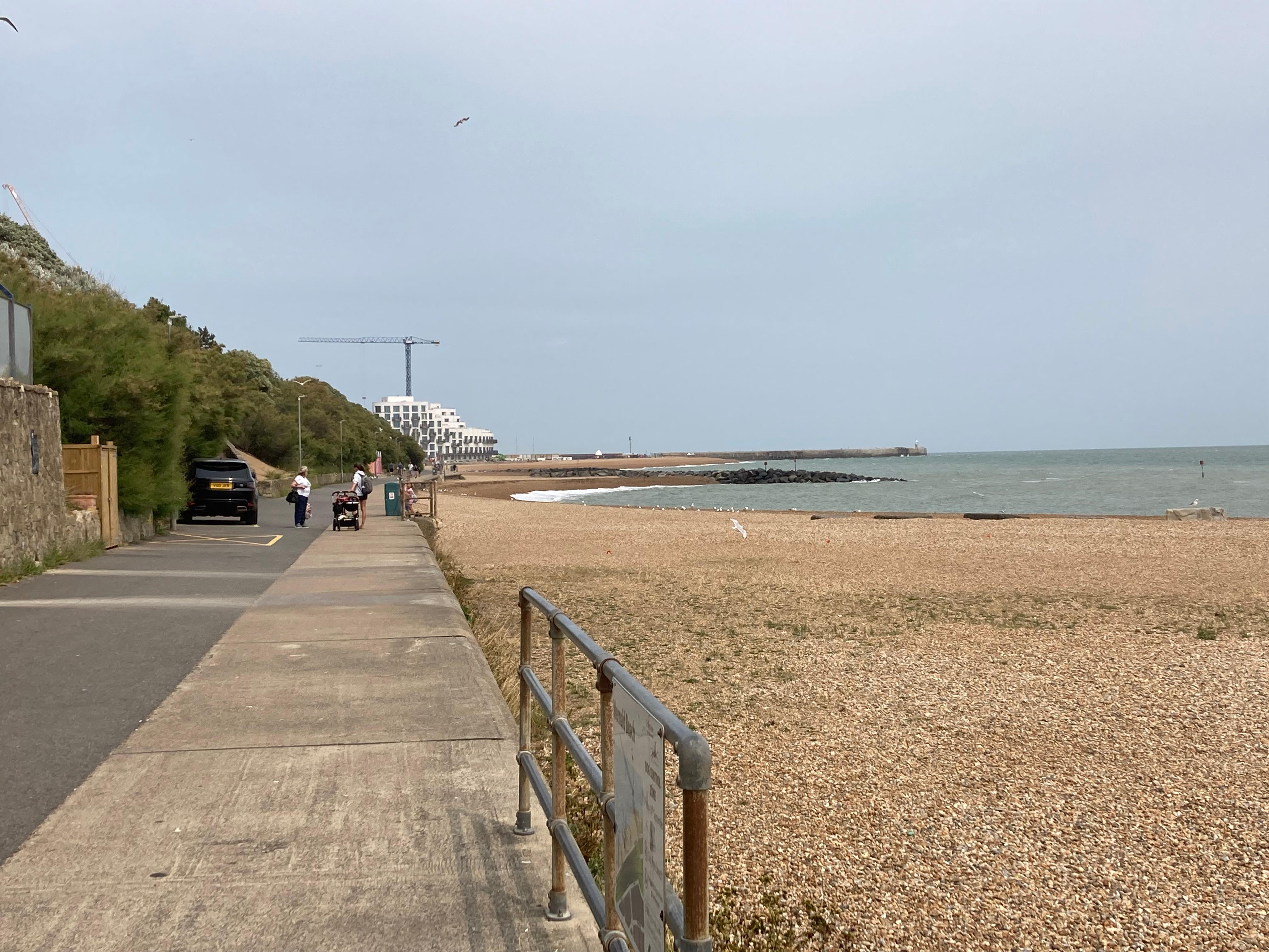 Beach promenade at Folkestone 