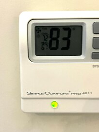 Room temp upon check in. (Could not get it lower)