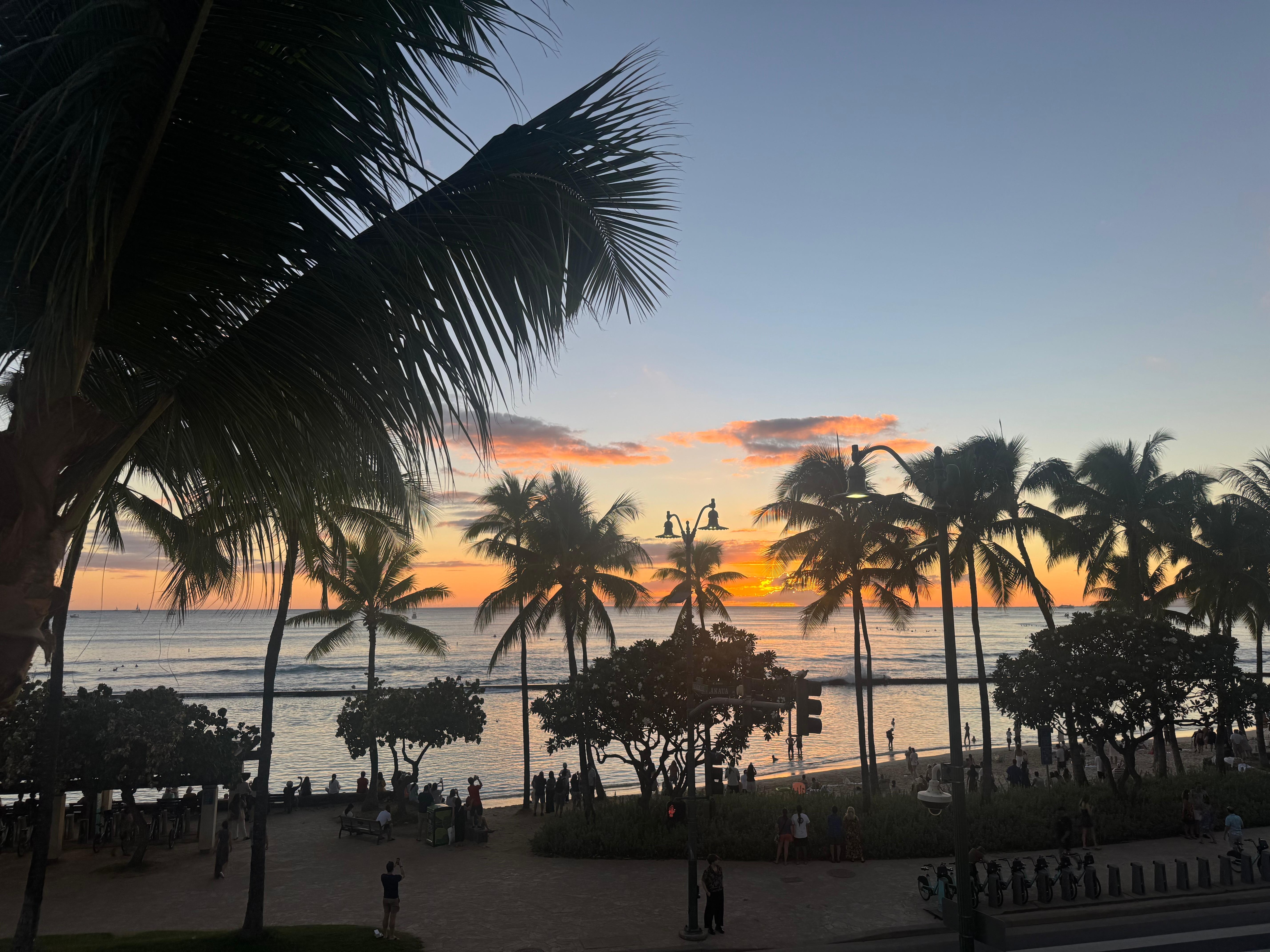 Sunset from hotel restaurant