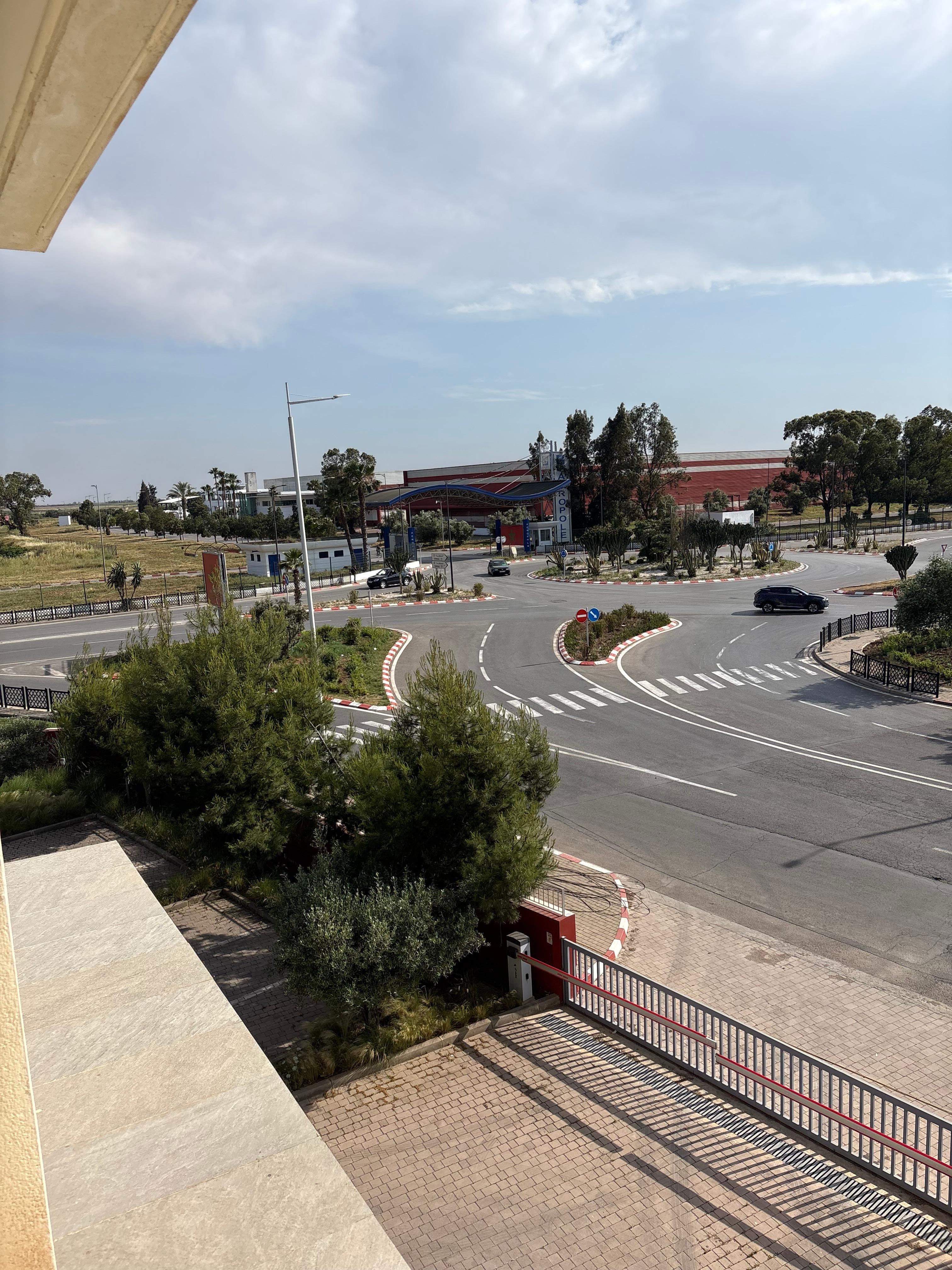 View from our room- the airport is just behind the buildings
