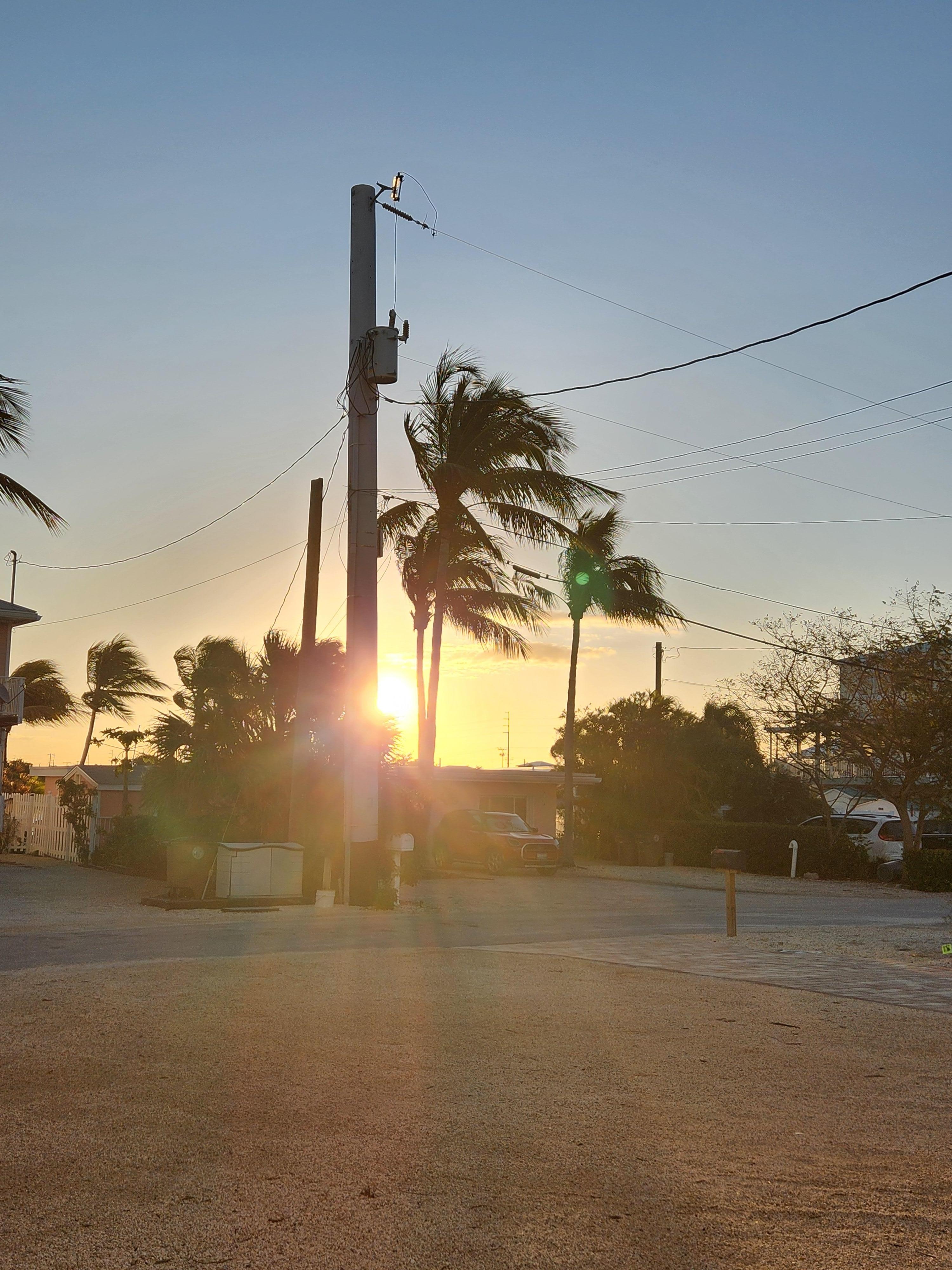 Sunrise from front of property