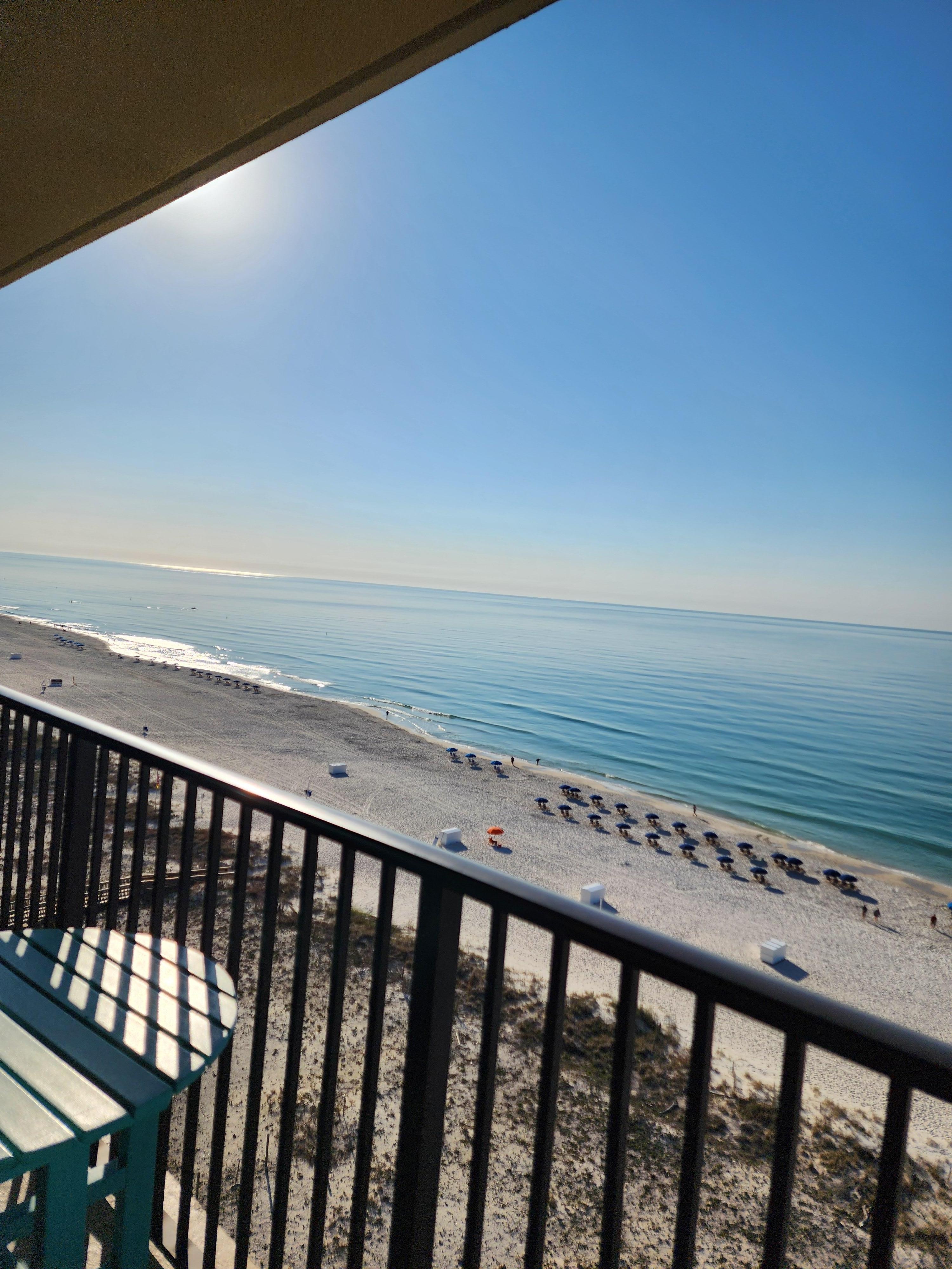 Beach from balcony