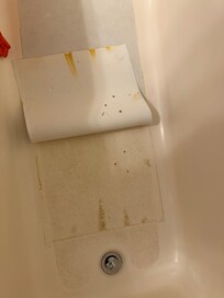 Dirty/moldy? Under the bath mat.