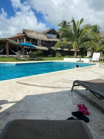 Pool and building