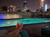 Utsikt fra bassenget