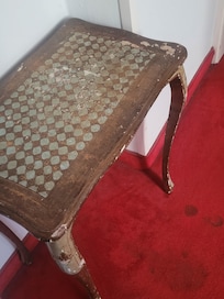 Damage furniture in hallway