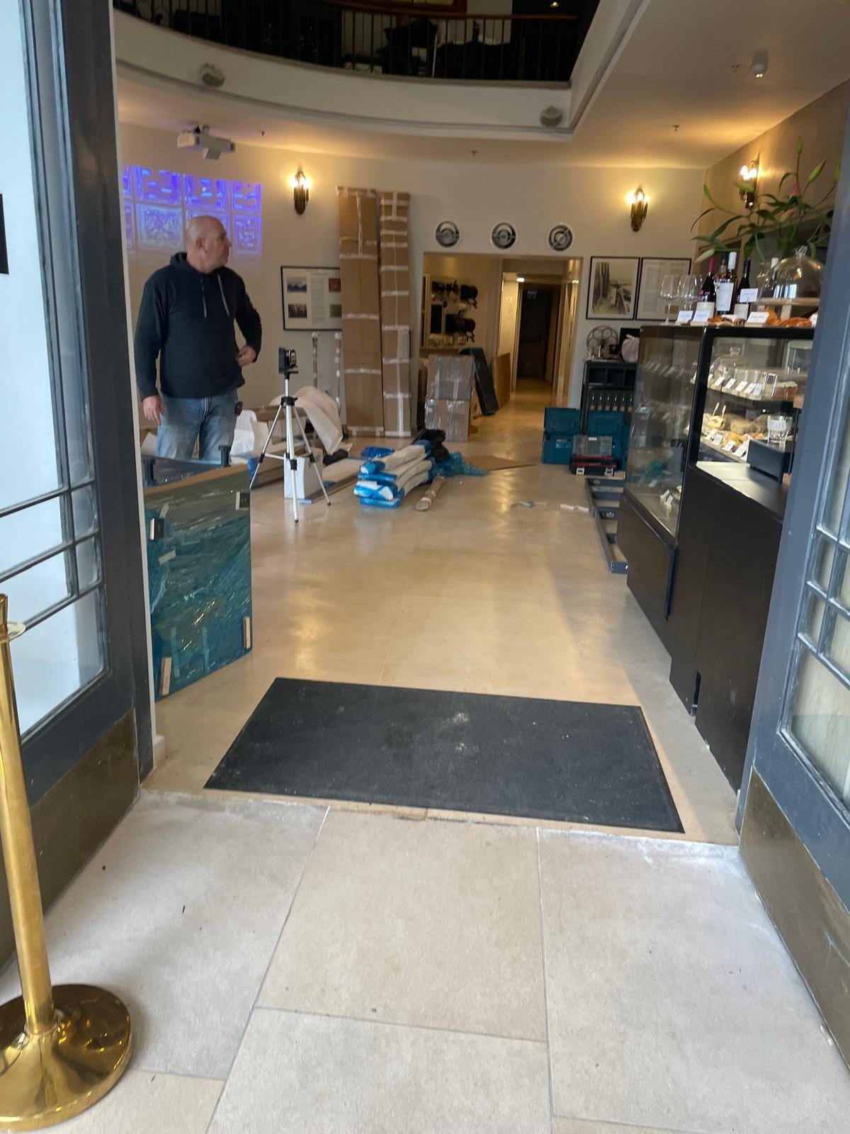 Hotel ‘reception’ without a reception staff in other hotel as it undergoes refurbishment 