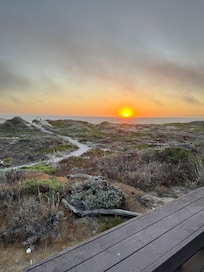 Back deck sunset view