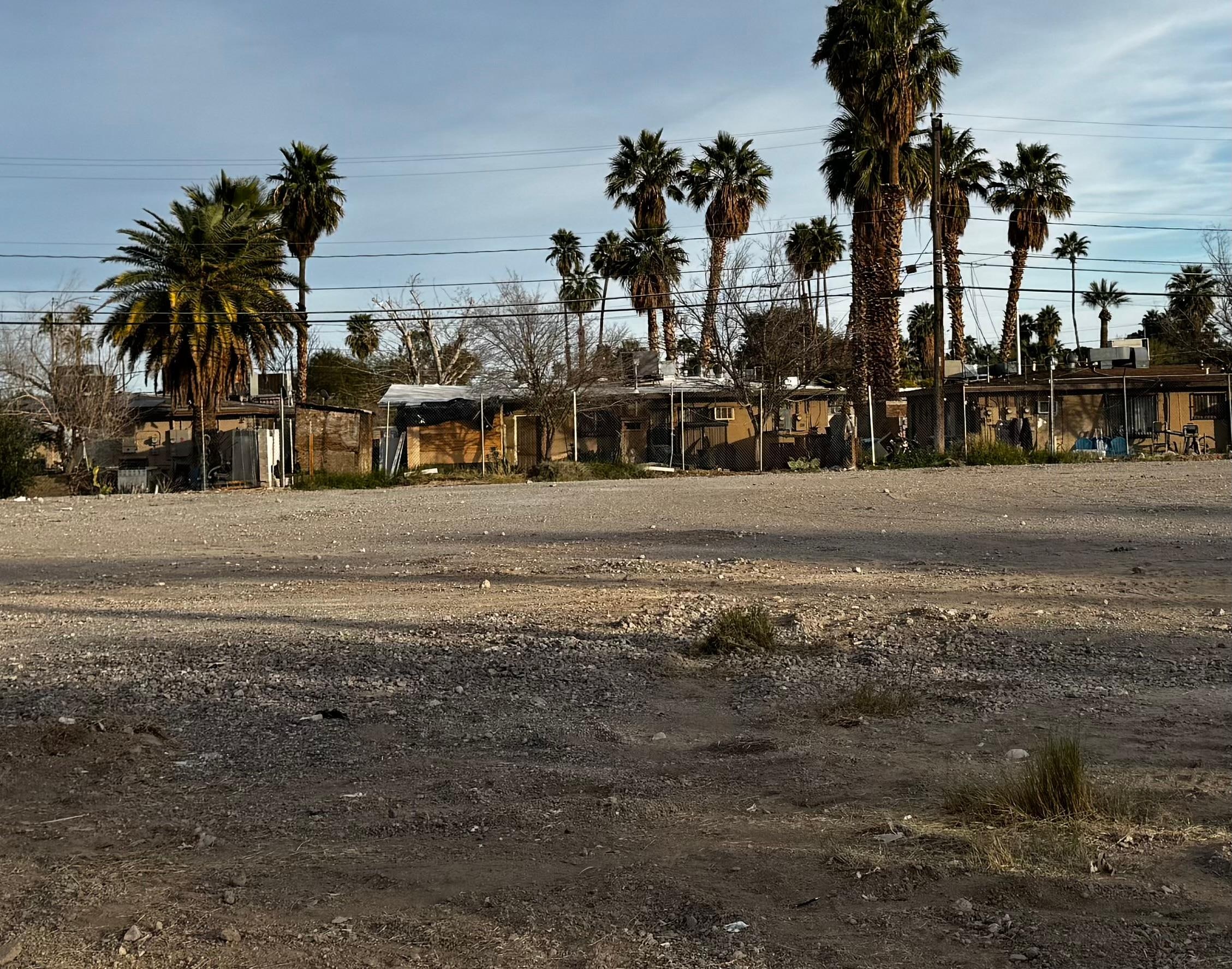 The lil ghetto out back. One of the vacant lots