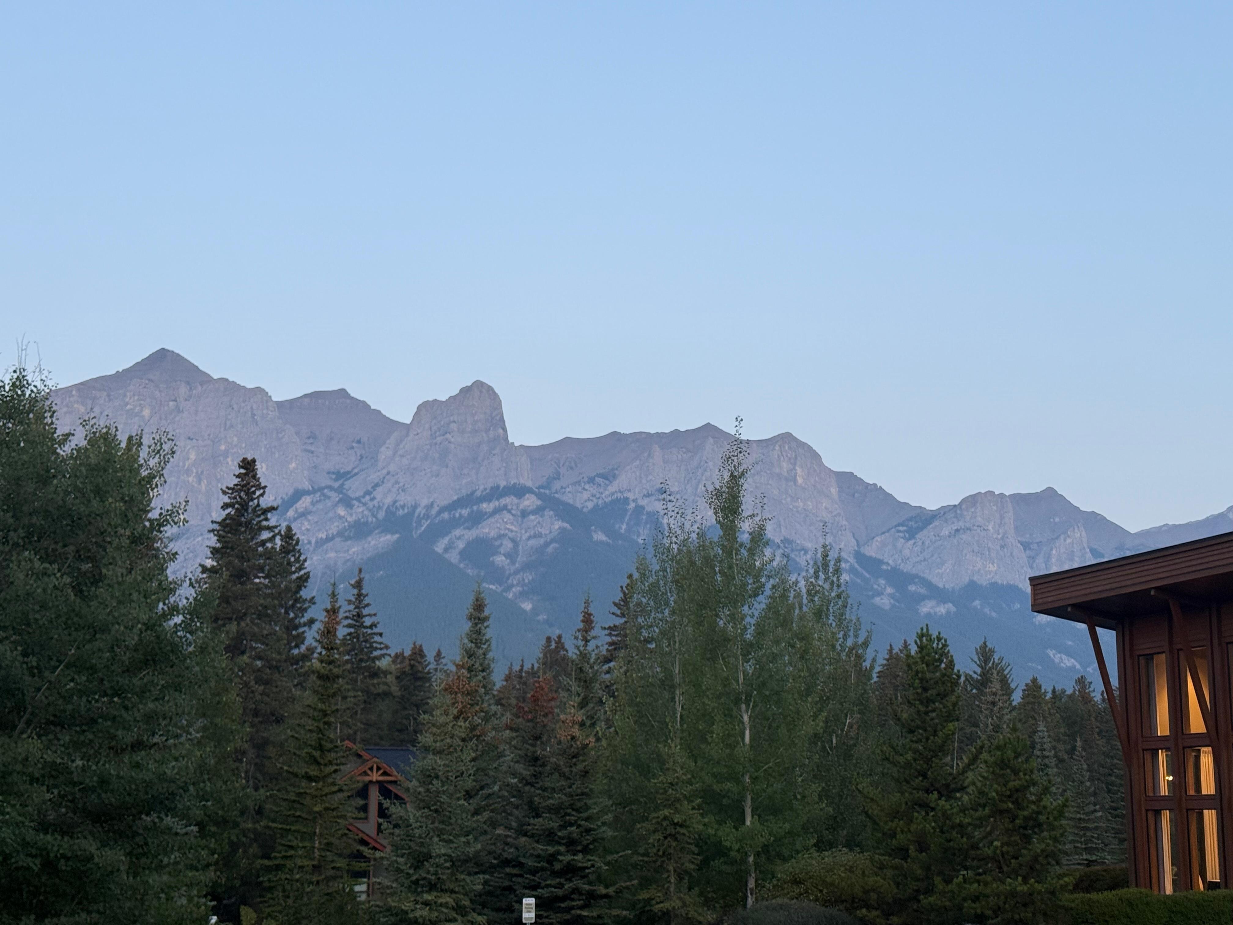 Photo from our balcony in Canmore.