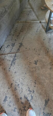 Dirty rugs throughout