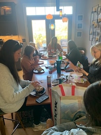 Crafting at the kitchen table… perfect for gathering. 🎃
