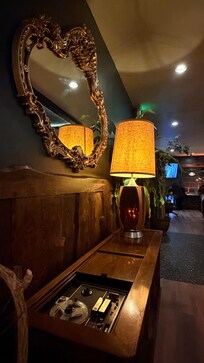 Vintage analog equipment in the main lobby