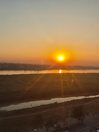 View of the sun set from our suite