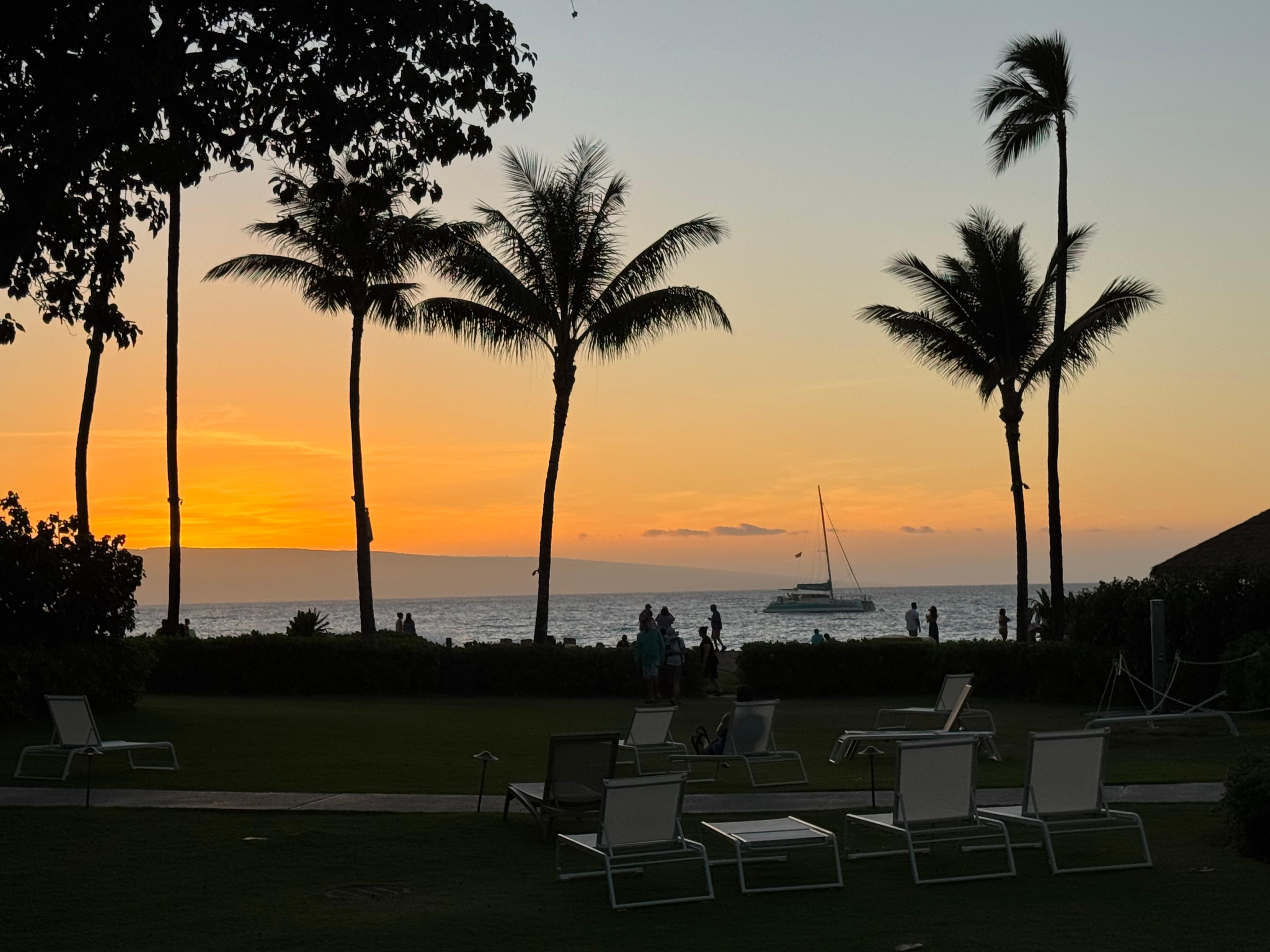 Sunset from our balcony on the 6th floor 