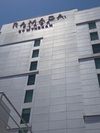 Tha back of the hotel