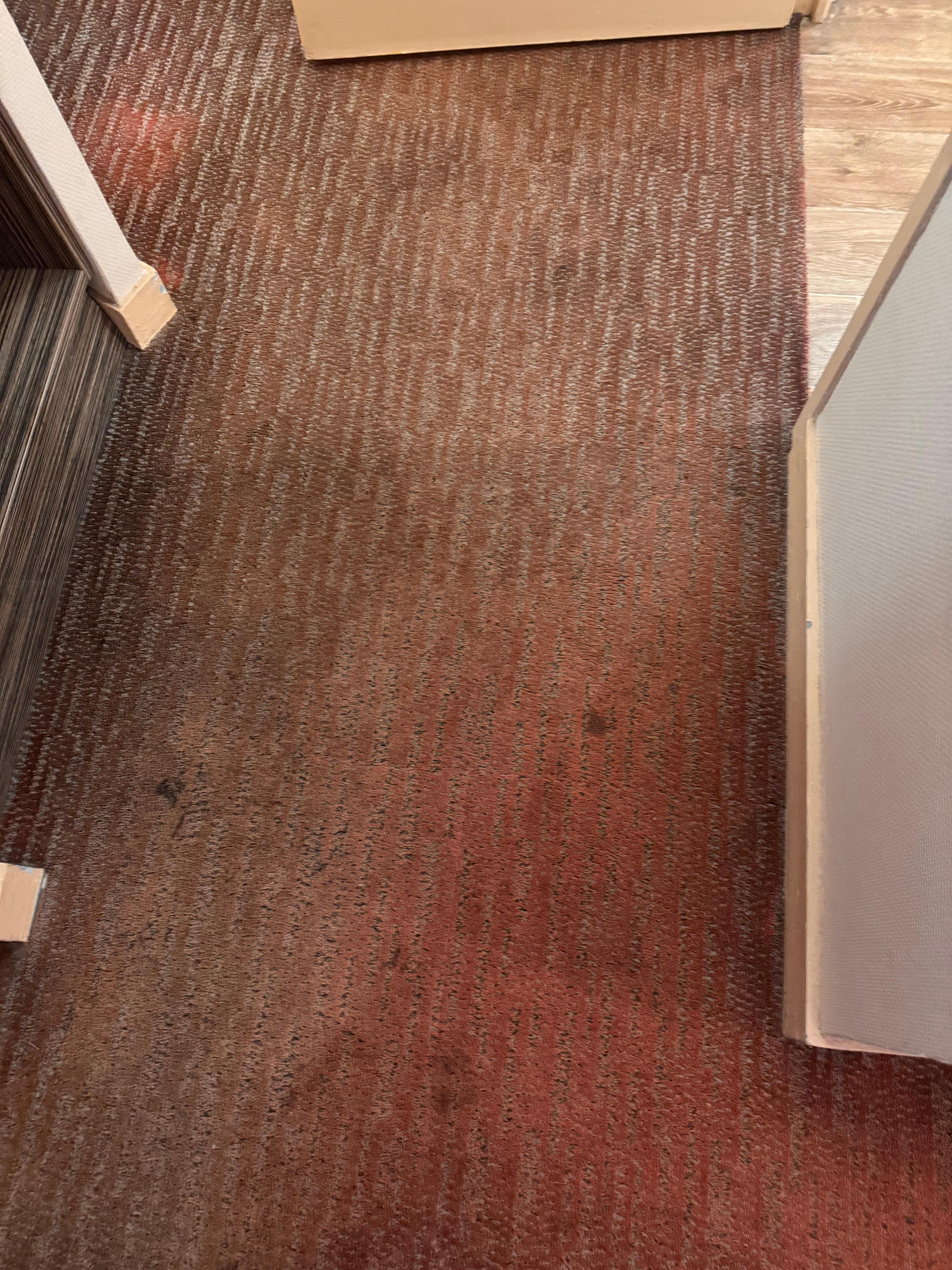 Moquette plus que vieille et abîmé 