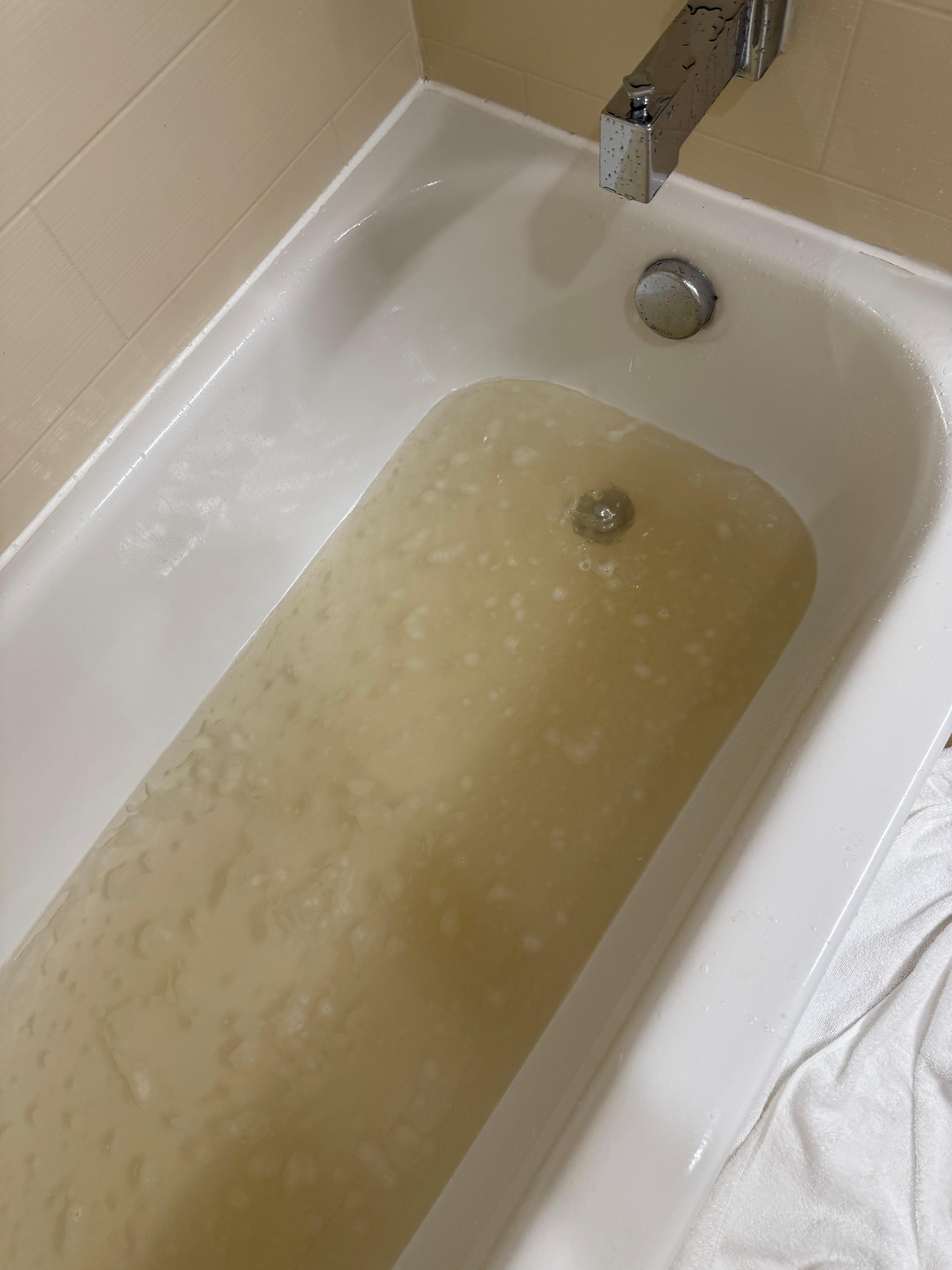 Brown water in room - so we didn’t get a bath or shower our first night 