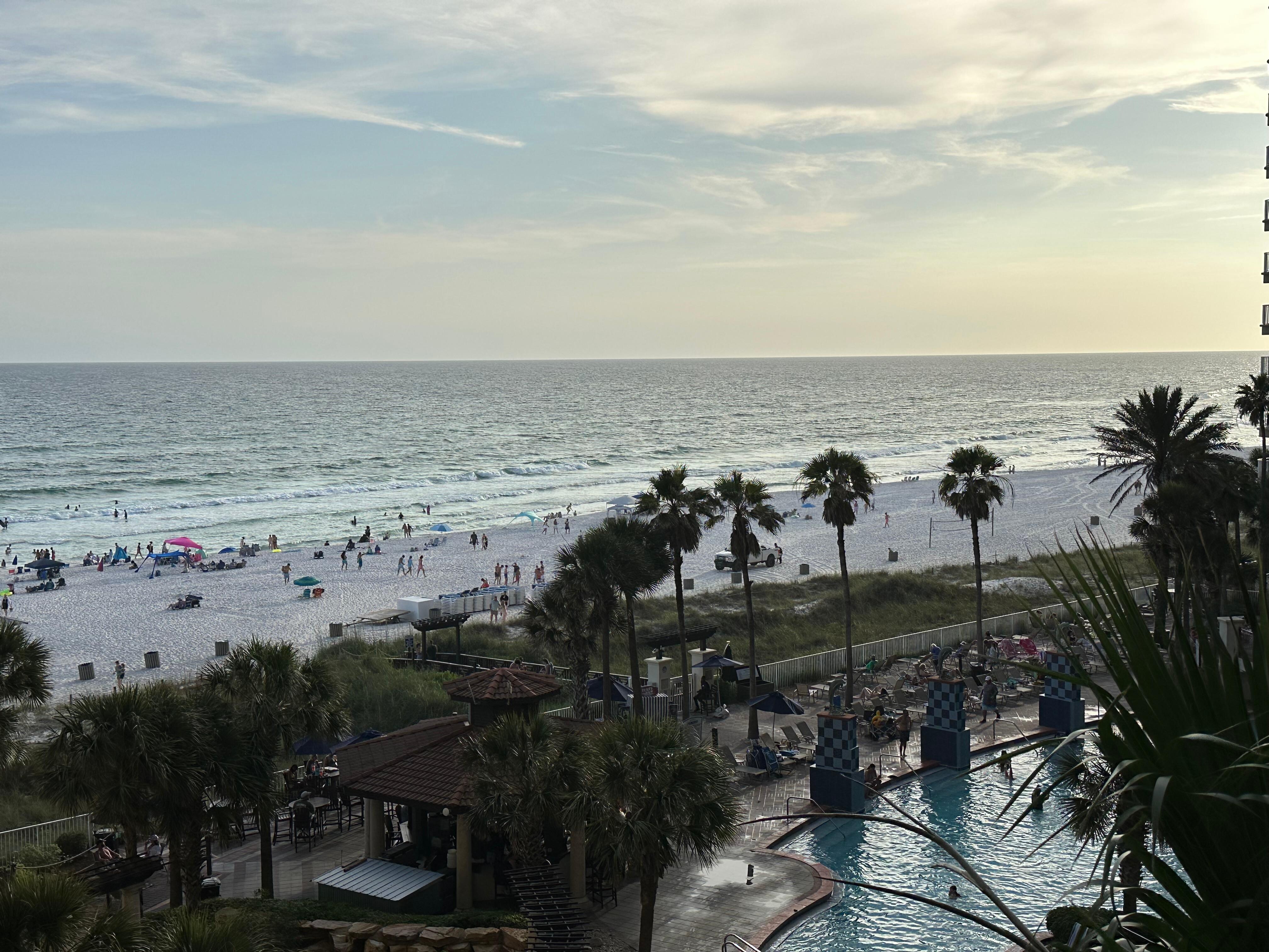 Pool and Gulf view from in-unit balcony.