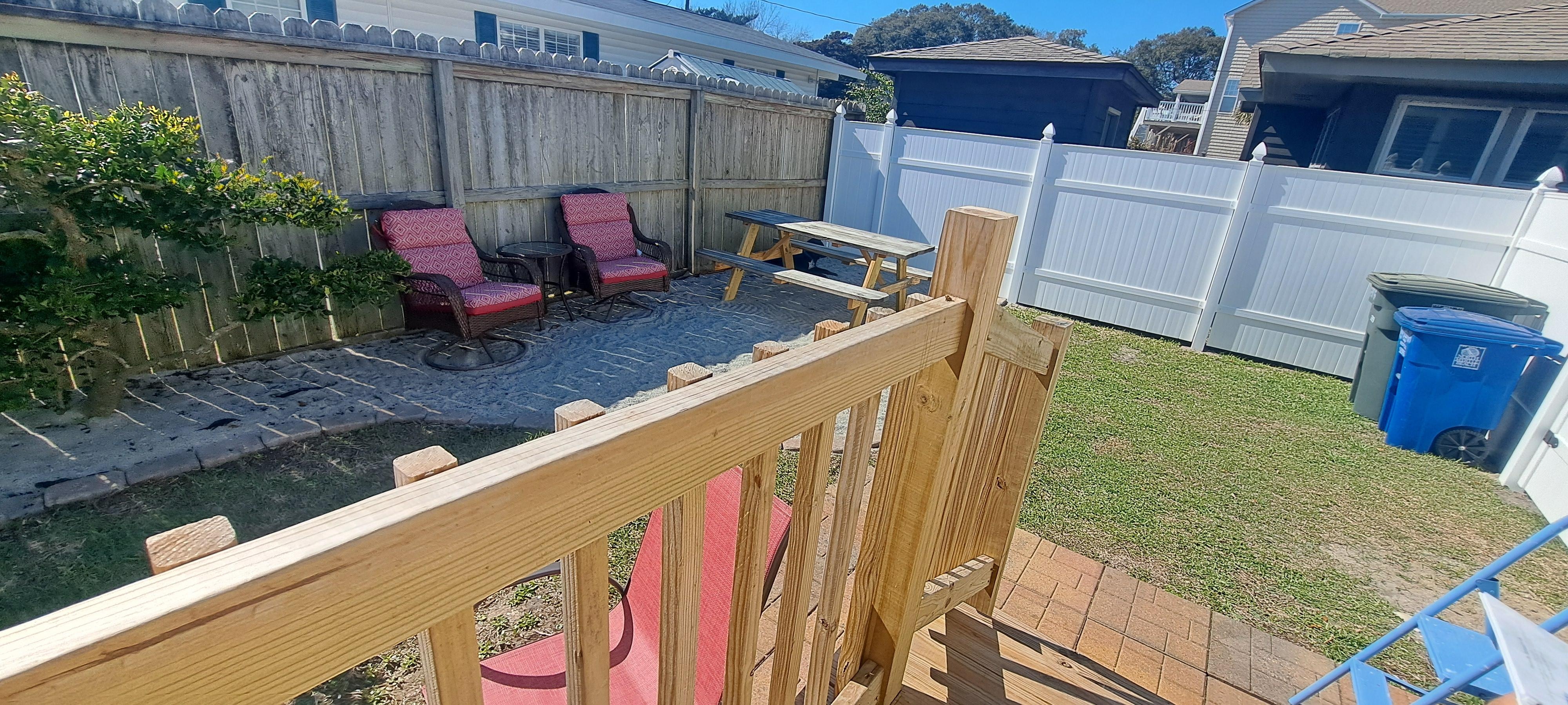 Part of fenced backyard. Great for afternoon sun