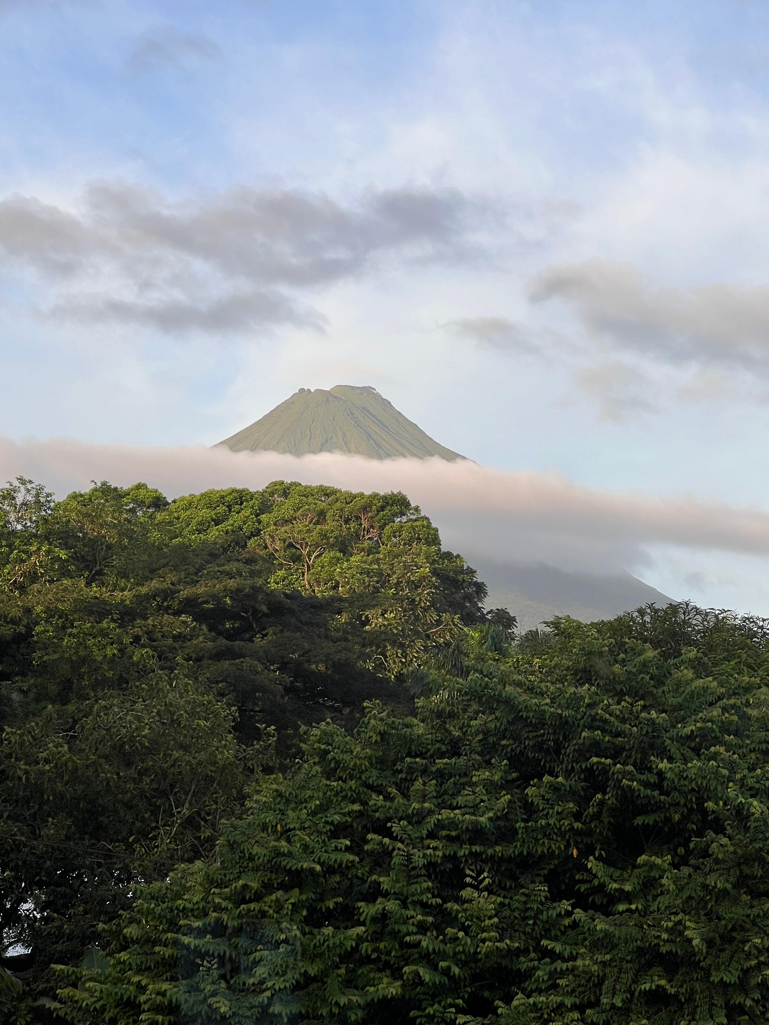 View of volcano from the room 